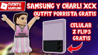 CONSIGUE OUTFIT PORRISTA de CHARLI XCX y CELULAR SAMSUNG GRATIS en ROBLOX | EVENTO ROBLOX SAMSUNG