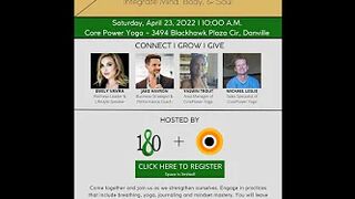 180 X Corepower Yoga event /April 23rd, 2022