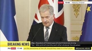 Finnish President tells Russia 'You caused this' as he signs security pact with UK