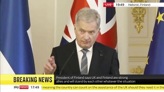 Finnish President tells Russia 'You caused this' as he signs security pact with UK
