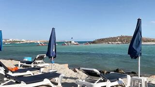 IBIZA Beach Summer -  Beautifu Beach of Nissi Top 10 Beaches Walking 4k