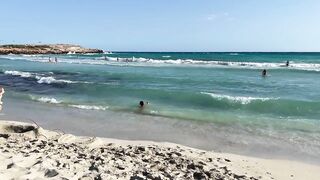 IBIZA Beach Summer -  Beautifu Beach of Nissi Top 10 Beaches Walking 4k