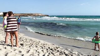 IBIZA Beach Summer -  Beautifu Beach of Nissi Top 10 Beaches Walking 4k