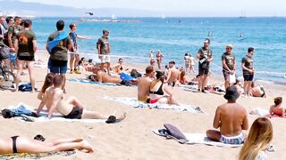 Barcelona beach walk / beach Sant Sebastia ????????????️Spain best beaches