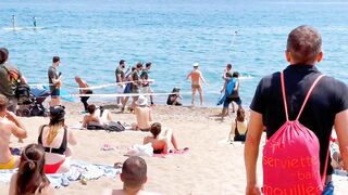 Barcelona beach walk / beach Sant Sebastia ????????????️Spain best beaches