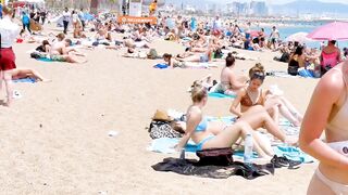 Barcelona beach walk / beach Sant Sebastia ????????????️Spain best beaches