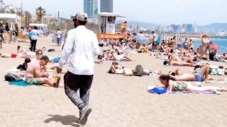 Barcelona beach walk / beach Sant Sebastia ????????????️Spain best beaches