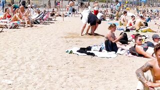 Barcelona beach walk 2022/ beach Sant Sebastia ????????????Spain best beaches