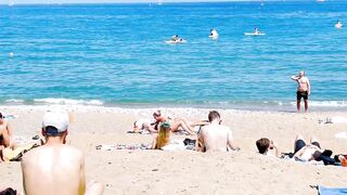 Barcelona beach walk 2022/ beach Sant Sebastia ????????????Spain best beaches