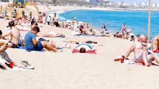 Barcelona beach walk 2022/ beach Sant Sebastia ????????????Spain best beaches