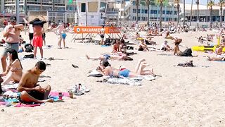 Barcelona beach walk 2022/ beach Sant Sebastia ????????????Spain best beaches