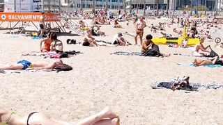 Barcelona beach walk 2022/ beach Sant Sebastia ????????????Spain best beaches