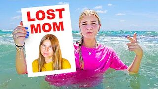 Maggie LOST HER MOM and trying to find her in the beach!