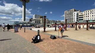 Amazing Song & Lyrics! Musician Morgan Edmonds Brighton Beach Busking ! Check Playlist for + videos!