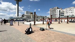 Amazing Song & Lyrics! Musician Morgan Edmonds Brighton Beach Busking ! Check Playlist for + videos!