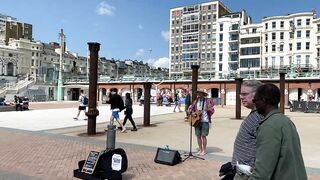 Amazing Song & Lyrics! Musician Morgan Edmonds Brighton Beach Busking ! Check Playlist for + videos!