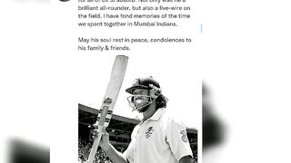 Cricketers Reaction On Andrew Symonds Death | Andrew Symonds Death | Symonds | Celebrity Reaction