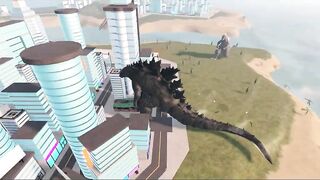Godzilla 2021 Vs Final Wars Godzilla Epic War! | Kaiju Universe Roblox