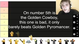 New Best Golden tower Tier List Be Like (TDS Memes) - Roblox