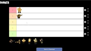 New Best Golden tower Tier List Be Like (TDS Memes) - Roblox