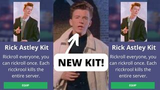 If RICK ASTLEY had a ROBLOX bedwars KIT!