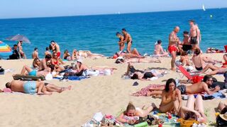 Barcelona beach walk 2022/ beach Nova Icaria ????????????Spain best beaches