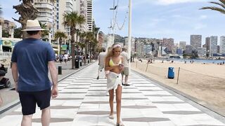 BENIDORM ???????? SUNNY LEVANTE BEACH MAY 2022 Costa Blanca SPAIN Walking 4K