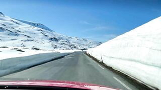 Summer Snowdrifts in Norway - Travel Guide, 4k