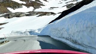 Summer Snowdrifts in Norway - Travel Guide, 4k