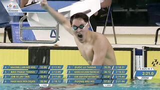 Maximillian Ang clocks new SEA Games record in men's 200m breaststroke win