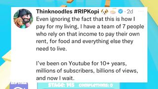 @Thinknoodles QUITTING YOUTUBE FOREVER (roblox news/drama)