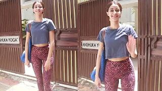 Ananya Panday Spotted Outside Anshuka Yoga At Bandra