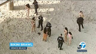 Venice Beach brawl breaks out after man films multiple women wearing bikinis | ABC7