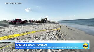 18-year-old dies when sand collapses at NJ beach l GMA