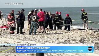 18-year-old dies when sand collapses at NJ beach l GMA