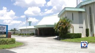 Surveillance video captures suspect damaging Pompano Beach church