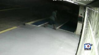 Surveillance video captures suspect damaging Pompano Beach church