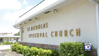 Surveillance video captures suspect damaging Pompano Beach church