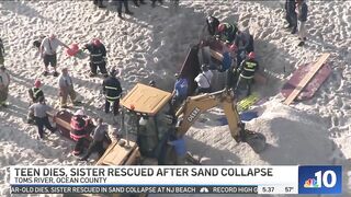 Teen Dies, Sister Rescued After Sand Collapses on NJ Beach