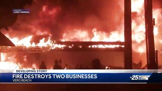 Businesses destroyed in Vero Beach fire