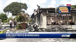 Fire destroys two businesses in Vero Beach