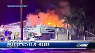 Fire destroys two businesses in Vero Beach