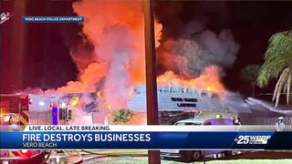 Fire destroys two businesses in Vero Beach