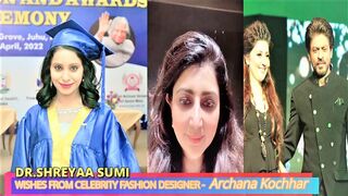 Dr.@Shreyaa Sumi thankful to Celebrity fashion Designer Archana Kochhar ????dream come true moment ✨ ❤️