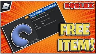 [FREE ITEM] Neck Pillow - Tate McRae | Roblox