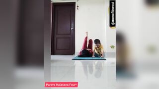 Parsva Halasana Asana #monafitnesst #halasana#hathayoga #parsvahalasana#legsworkout #stretching#fit