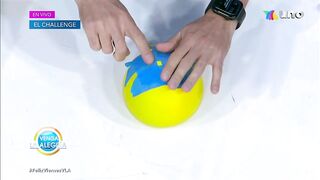 ¡Nuestros conductores intentaron un challenge con globo y agua! | Venga La Alegría