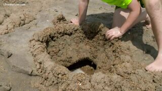 Beachgoers, be careful! Rescuers warn of large, dug-out beach holes along Outer Banks