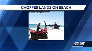 Helicopter lands on Delray Beach 'unexpectedly', officials say
