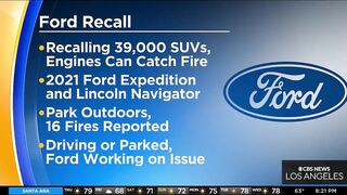 Ford issues recall for several models after reports engine can catch on fire